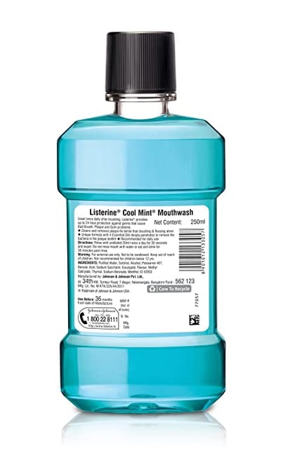 Listerine Cool Mint Mouthwash Liquid (250 ML)