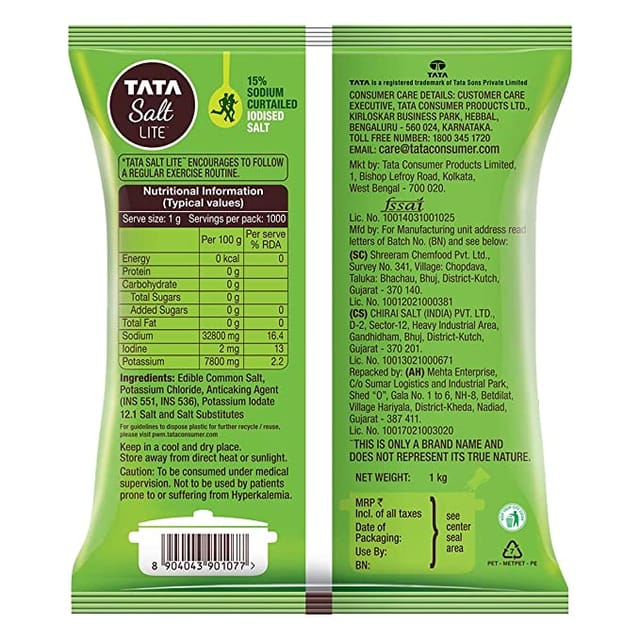 Tata Salt Lite Low Sodium (1 KG)