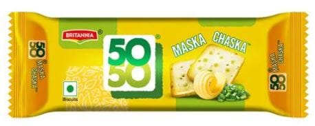 Britannia 50-50 Maska Chaska Salted Biscuit (40.5 G)