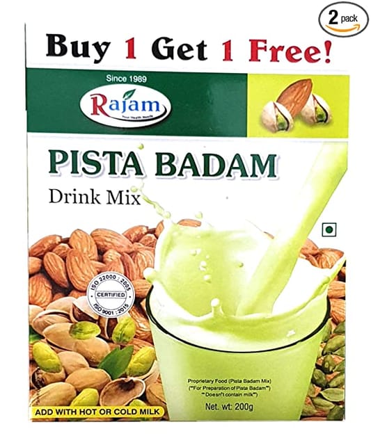 Rajam Pista Badam Drink Mix 200G Box (Buy 1 Get 1 Free)