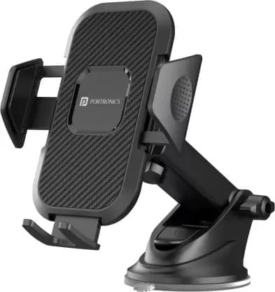 Portronics Car Mobile Holder for Dashboard  (Black) (175 G)