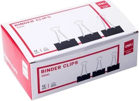 Binder Clips (12-Pices)-1 Box