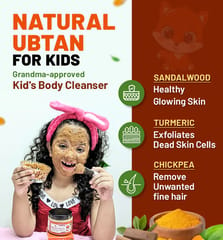 Babyorgano Natural Ubtan for Skin Lightening and Tan Removal l Bath Powder for Kids and Women l Soft & Glowing Skin with Green Gram l Sandalwood and Turmeric l 100% Ayurvedic l FDCA Approved - 100gm