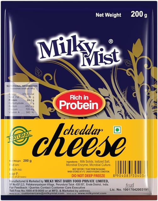 Milky Mist Cheddar Cheese (200 G)