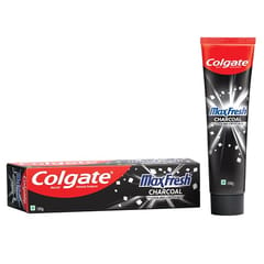 Colgate MaxFresh Toothpaste, Black Gel Paste with Charcoal for Super Fresh Breath, 130gm