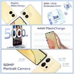 Vivo Y36 (Vibrant Gold, 8GB RAM, 128GB Storage)