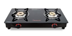 Butterfly Duo 2 Burner Glasstop Gas Stove, Black, Manual