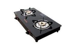 Butterfly Duo 2 Burner Glasstop Gas Stove, Black, Manual