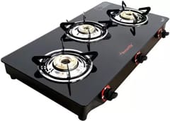 Butterfly Trio 3 Burner Glass Manual Gas Stove  (3 Burners)