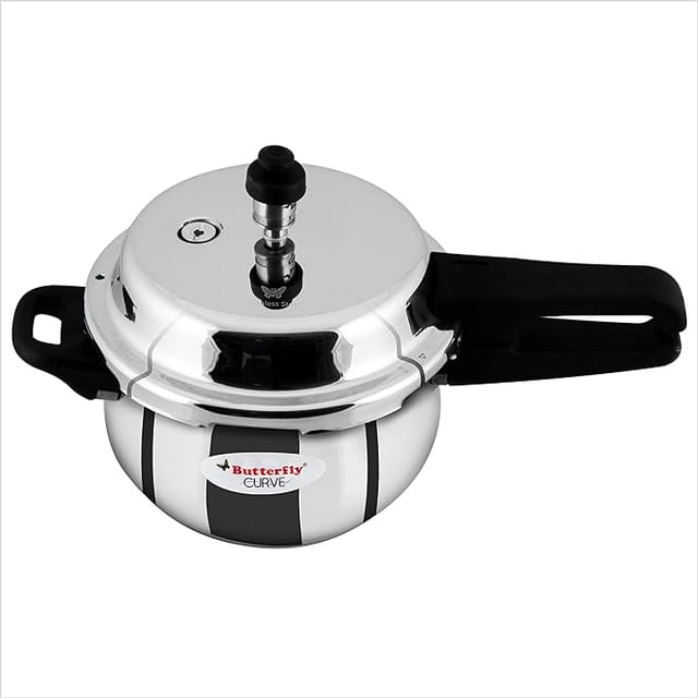 Butterfly Curve Stainless Steel Outer Lid Pressure Cooker, 3 Litre