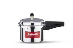 Butterfly Standard Aluminium Outer Lid Pressure Cooker, 3 Litre