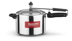 Butterfly Standard Plus Induction Base Aluminium Pressure Cooker, 5 Litre