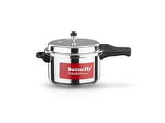 Butterfly Standard Plus Induction Base Aluminium Outer Lid Pressure Cooker, 7.5 Litre