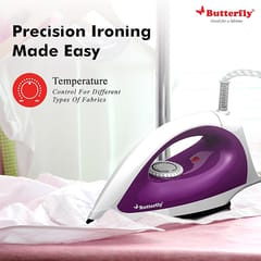 Butterfly Stainless Steel and Polypropylene Aries Dry Iron 1000 W, 1000 Watts