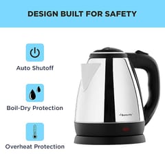 Butterfly EKN 1.5-Litre Electric Kettle (Silver with Black) |Stainless Steel