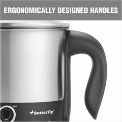 Butterfly Stainless Steel Matchless Multi Kettle 1.2 Liter - With Egg Rack + Ss Rack, 600 Watts