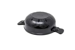 Butterfly Rock Die Cast Deep Kadai with Glass Lid (240 mm, Black)