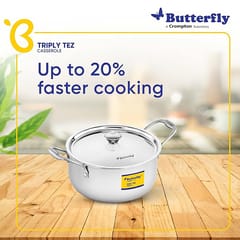 Butterfly Tez Triply Casserole - 3 L, 20 CM