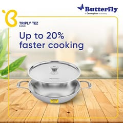 Butterfly Tez Triply Kadai - 1.5 L with Lid 20 CM