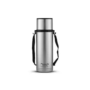 Butterfly Gangothri Stainless Steel Flask, 900ml (Silver/Black)