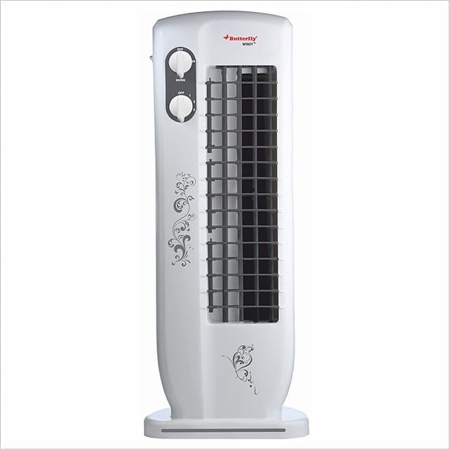 Butterfly Windy Plus Tower Fan - 175W, 3 Speed Levels (Grey),Large