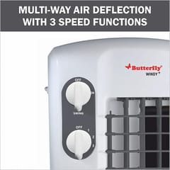 Butterfly Windy Plus Tower Fan - 175W, 3 Speed Levels (Grey),Large