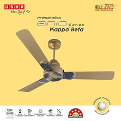 USHA Onio Kappa Beta 1200MM BLDC 5 Star Energy Efflicient, Dust & Oil Resistant Ceiling Fan (Beige)