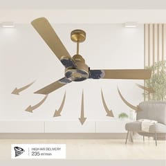 USHA Onio Kappa Beta 1200MM BLDC 5 Star Energy Efflicient, Dust & Oil Resistant Ceiling Fan (Beige)