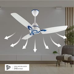 USHA Onio Lambda 1200MM BLDC 5 Star Energy Efflicient, Dust & Oil Resistant Ceiling Fan