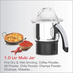 Vidiem Mixer Grinder 567 A Jumbo Mix Pro (Black) | 1000 Watts Mixer Grinder with 3 Leakproof Jars with self-lock for Wet & dry spices, chutneys & curries | 1 Year Warranty | Mixer grinder