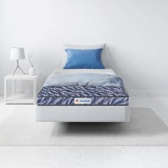 Sleepwell Utsav Comfort Regular | 4-inch Single Bed Size | Medium Firm | Anti Sag Tech Mattress (Blue, 78x36x4)