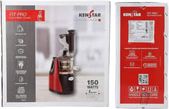 Kenstar Cold Press Juicer Fit Pro - 150W 150 Juicer (2 Jars, Red, Black)