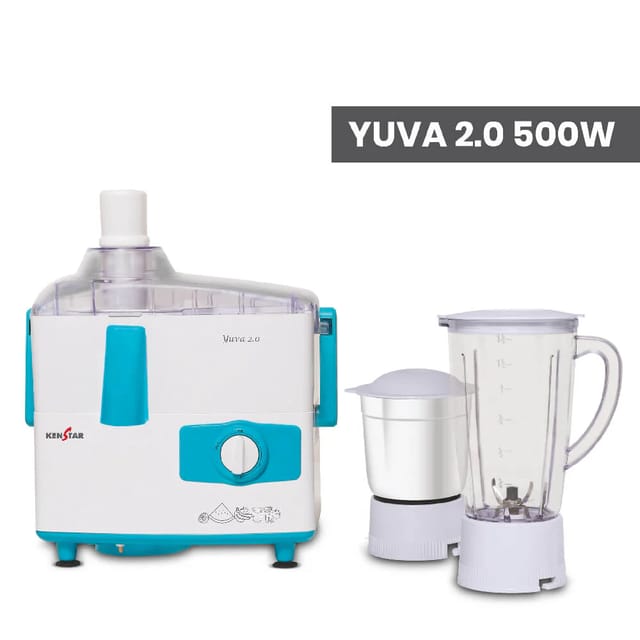 Kenstar YUVA 2.0 500W Juicer Mixer Grinder with POWER PLUS Turbo Motor