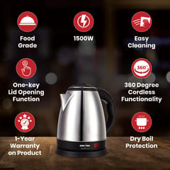 Kenstar ESTELLA Electric Kettle  (1.8 L, Silver)