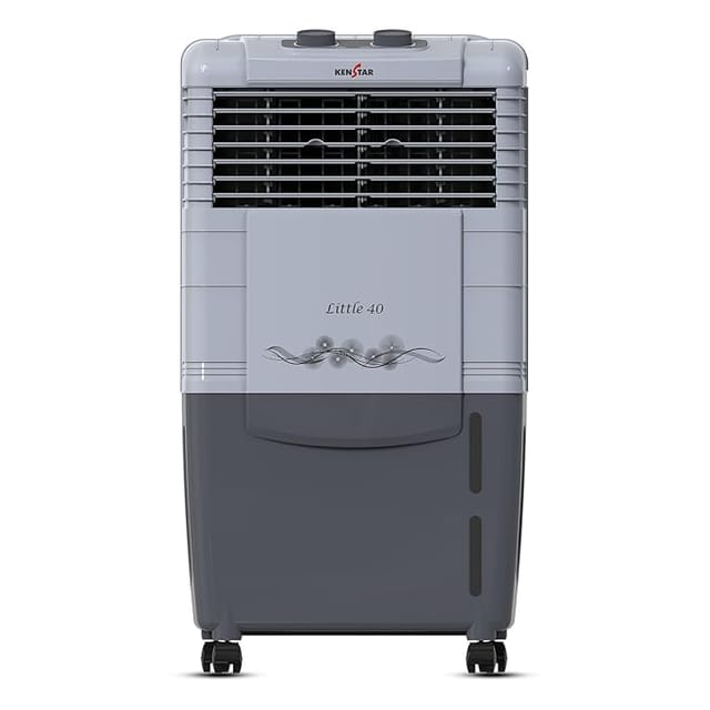 Kenstar LITTLE HC 35 Personal Desert Air Water Cooler for Home - Inverter Compatible, Honeycomb Cooling Pads, Collapsible Louvers, (35L, 135 Watts) GREY