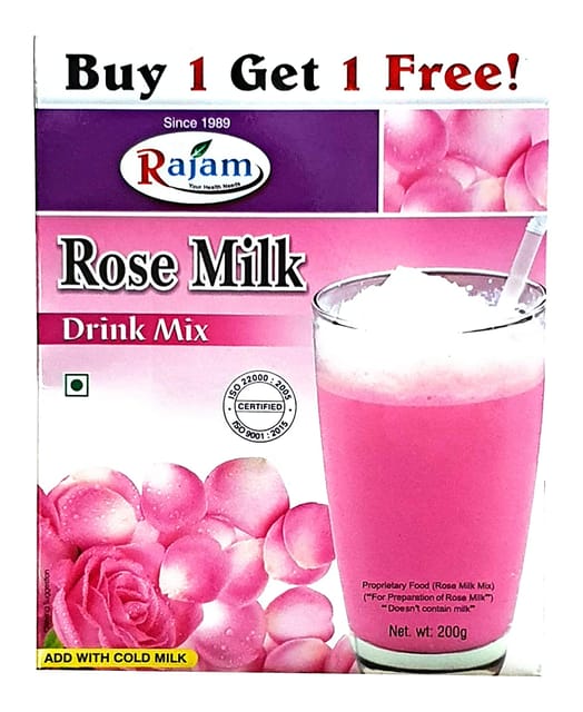 Rajam Rose Milk Drink Mix 200G Box (Buy 1 Get 1 Free)