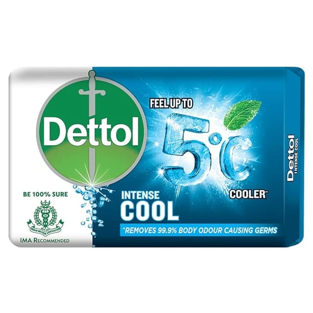 Dettol Intense Cool Bathing Soap Bar with Menthol- 75gm