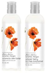 Aroma Magic Juniper Berry Oil Free Moisturiser, 200ml and Aroma Magic Aromatic Skin Toner, 200ml