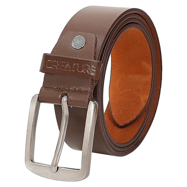 CREATURE Formal/Casual Brown Leather Belts For Men (BL-03)