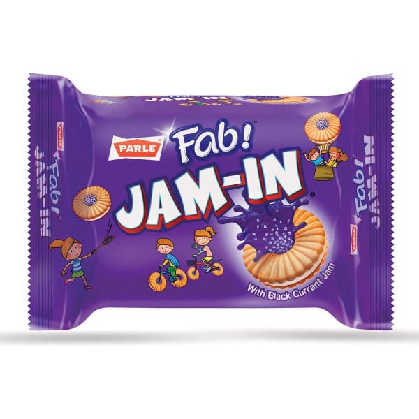 Parle Fab! Jam-in Black Currant Flavoured Jam Biscuits