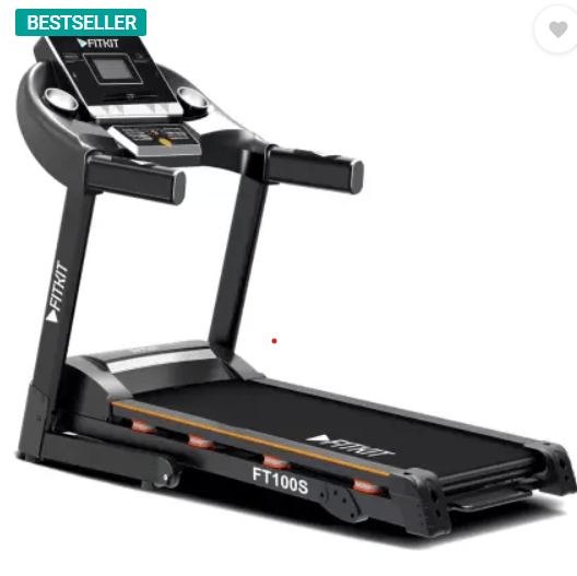 FITKIT by Cultsport by cult FT100S 3.25HP Peak Max Weight:110Kg & 12 Preset Program For Home Gym Treadmill