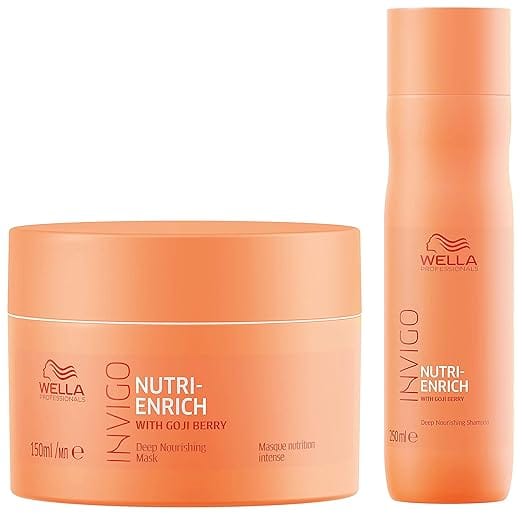 WELLA Professionals Invigo Nutri Enrich Deep Nourishing Mask (For Dry And Damaged Hair) 150 Ml And Shampoo (For Dry And Damaged Hair) 250 Ml Combo,2 Count