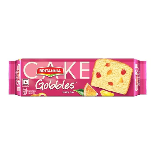 Britannia Gobbles Fruity Fun Bar Cake, 50g