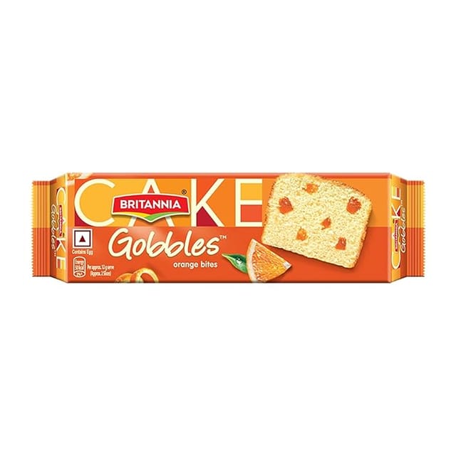 Britannia Gobbles Bar Cake Orange Bites, 30 g