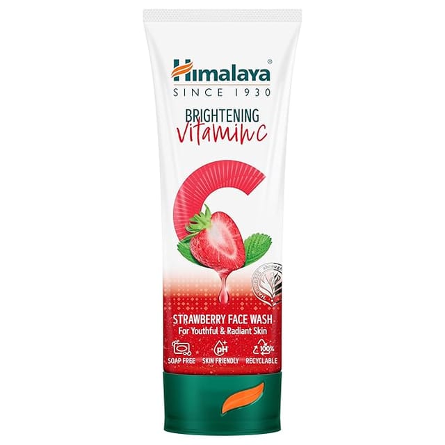 Himalaya Brightening Vitamin C Strawberry Face Wash | Brightening Face Cleanser | Remove Dull Skin