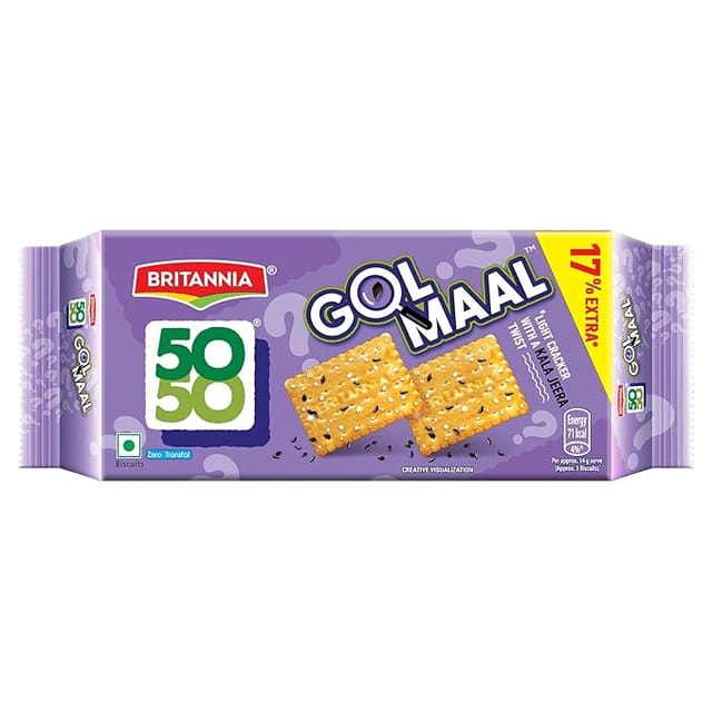 Britannia 50-50 Golmaal Light Crackers with Kaala Jeera