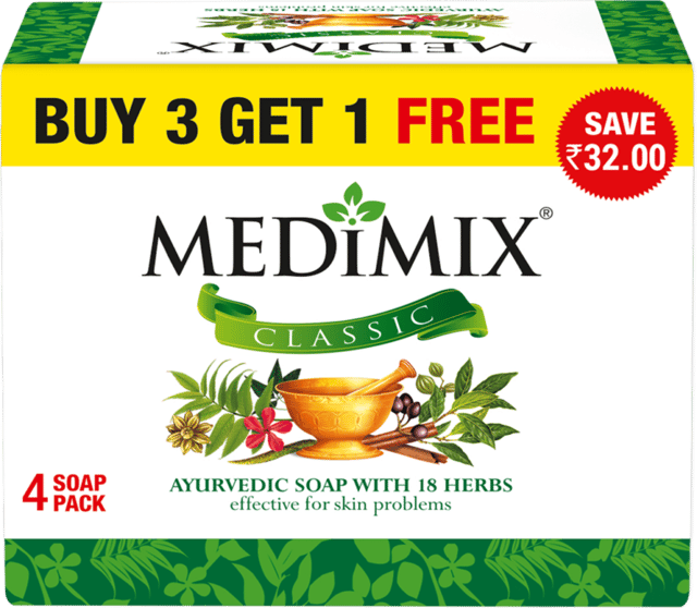 Medimix Ayurvedic Soap With 18 Herbs - 75g - Buy 3 Get 1