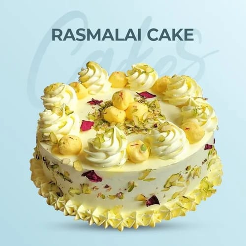 Eggless Rasmalai Cake