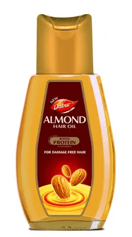 DABUR Almond Hair Oil - 95Ml + Dabur Almond Hair Oil - 45Ml|Provides Damage Protection|Non Sticky Formula|For Soft&Shiny Hair|With Almonds,Keratin Protein,Soya Protein&10X Vitamin E,Brown