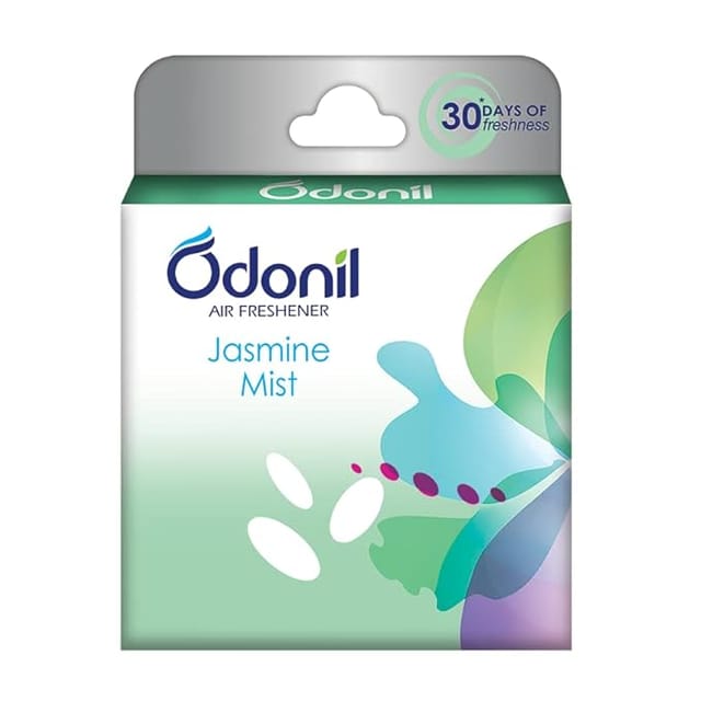 Odonil Bathroom Air Freshner Blocks (Jasmine Mist) - 72g | Instant & Long Lasting Fragrance | Lasts upto 30 days | Germ Protection